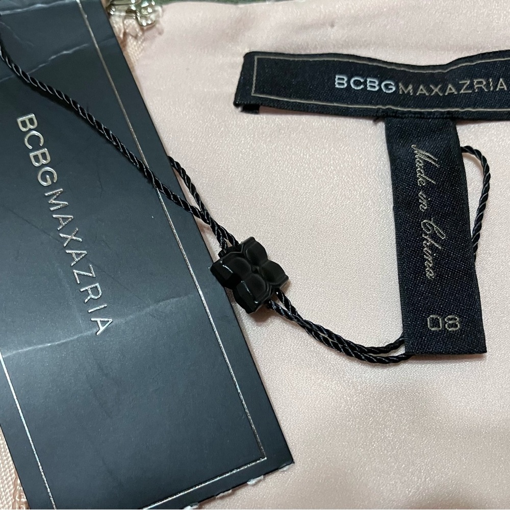 BCBGMaxAzria Claire Sleeveless Draped Skirt Dress in Bare Pink - Picture 8 of 13